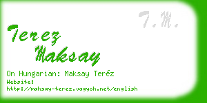 terez maksay business card